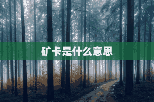 矿卡是什么意思